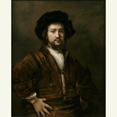 A Man 1658 by Rembrandt van Rijn (1609-1669) Sothebys